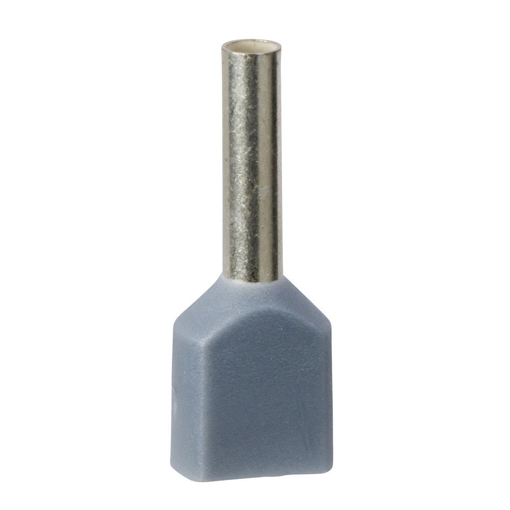AZ5DE007D – Cable end, Linergy TR cable ends, twin conductor, grey, 0.75mmÂ², for insulated cable, medium size, 5 sets of 50