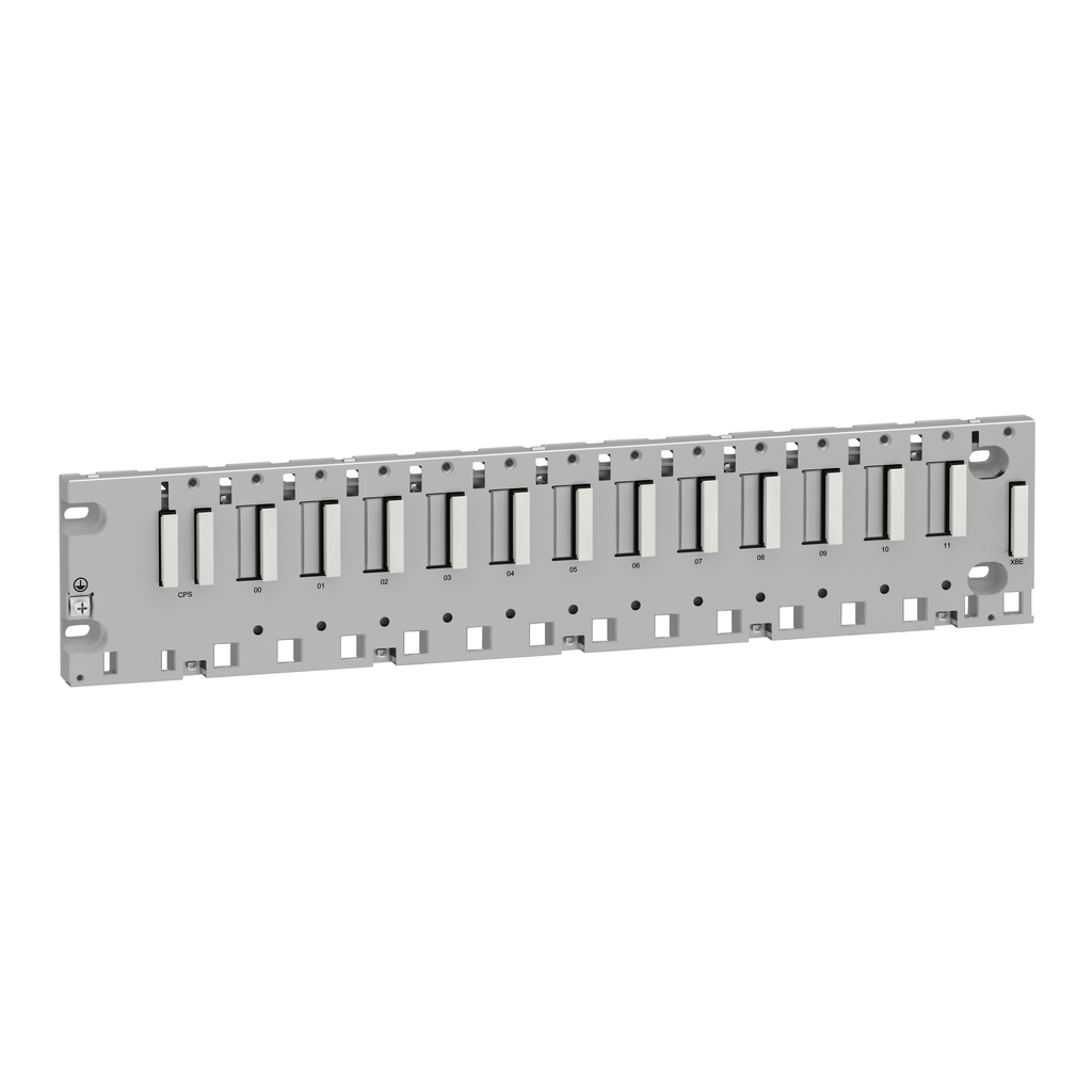 BMXXBP1200 – Backplane, Modicon X80, 12 slots, panel, mounting plate mounted