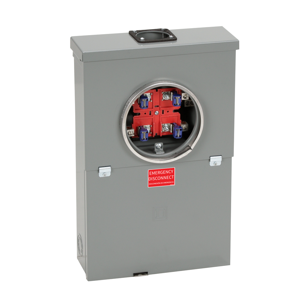 SO1020M100S – All in one, Homeline, combination service entrance, ringed socket, 200A, surface, 10 spaces, 20 circuits, 10kA SSCR, OH, no bypass