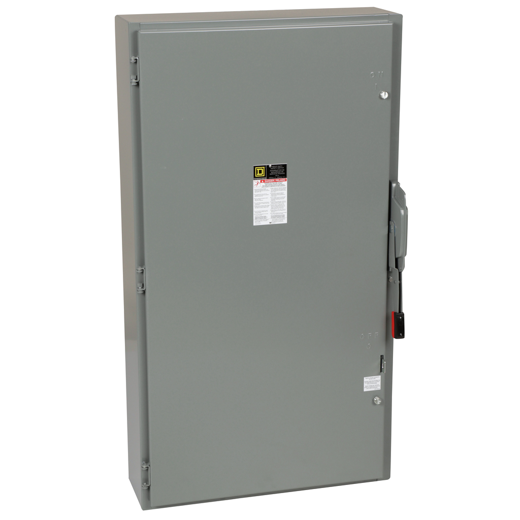 HU366 – Safety switch, heavy duty, non fusible, 600A, 3 wire, 3 pole, 500HP, 600V AC/DC, NEMA 1