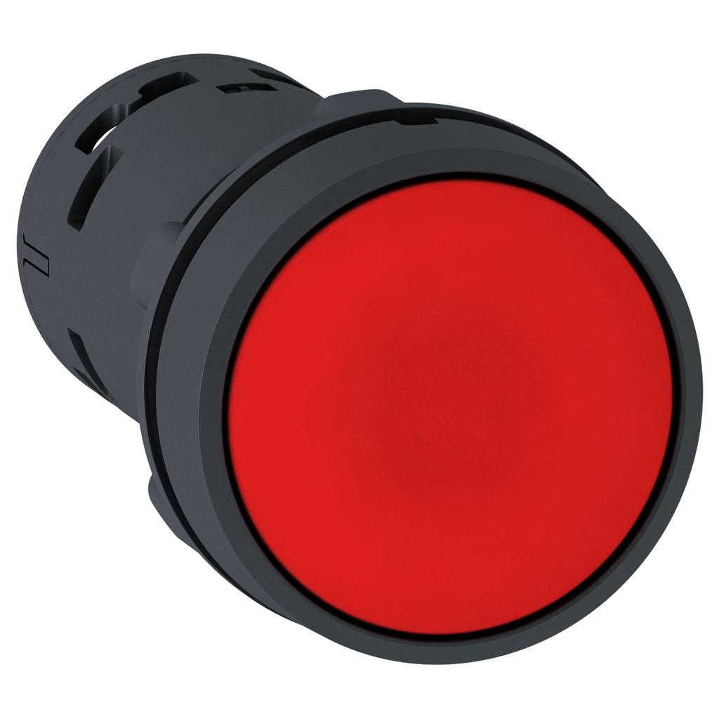 XB7NA42 – Monolithic push button, Harmony XB7, plastic,red, 22mm, spring return, unmarked, 1NC