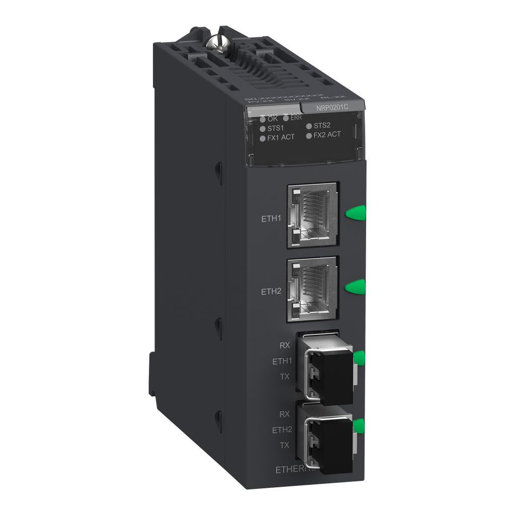 BMXNRP0201C – fiber converter, Modicon X80, SM/LC 2CH 100Mb, for severe environment