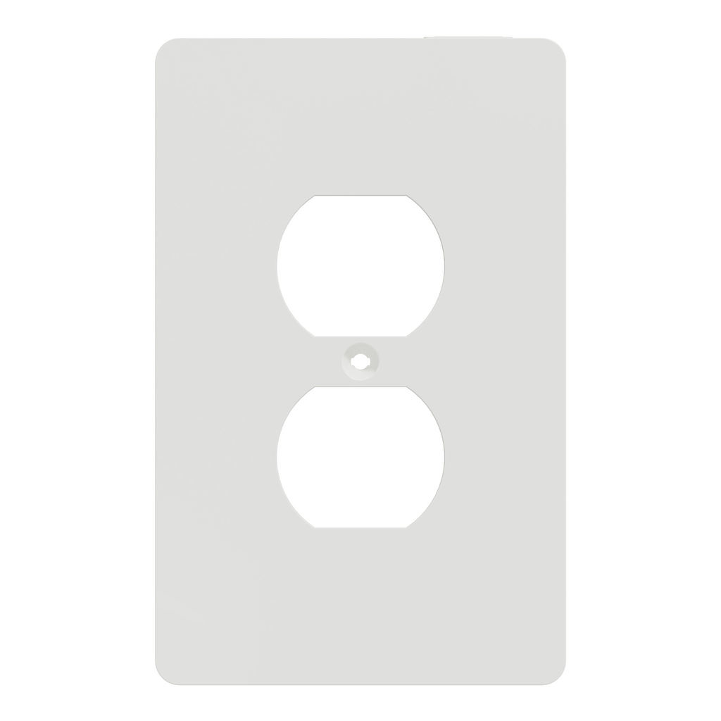 Mayer-DDS-Cover frame, X Series, for duplex socket-outlet, 1 gang, screw fixed, mid sized plus, white, matte finish-2