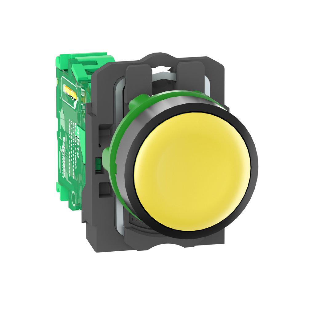 ZB5RTA5 – Wireless and batteryless transmitter, Harmony XB5R, push button, plastic, yellow, 22mm, spring return