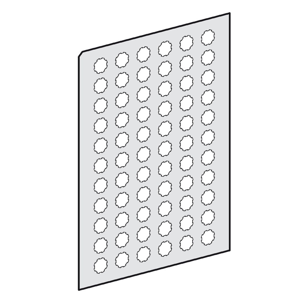 Mayer-DDS-Harmony XB4, Harmony XB5, sheet of 66 self adhesive marked legends with marking I-1