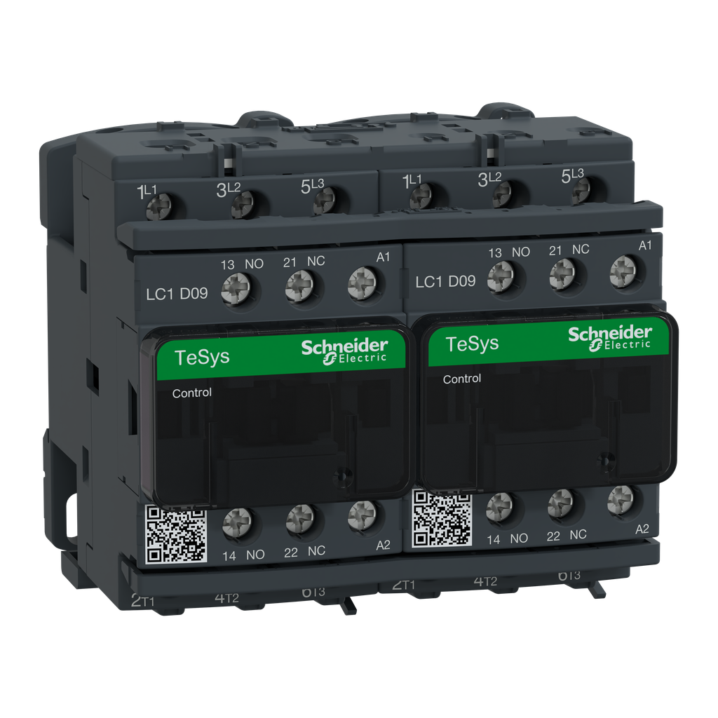 LC2D09B7V – TeSys Deca reversing contactor – 3P(3 NO) – AC-3 –