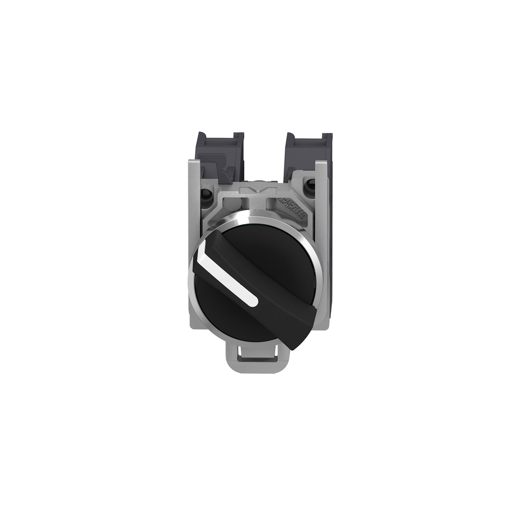 Mayer-DDS-Selector switch, Harmony XB4 - ATEX D, metal, 22mm, 2 positions, black standard handle, stay put, screw clamp terminals, 1NO + 1NC-2