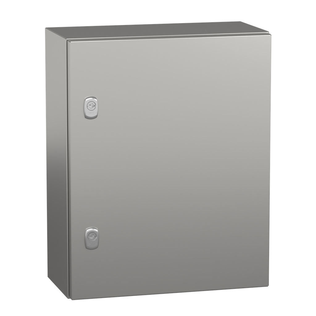 NSYS3X5420 – Wall mounted enclosure, PanelSeT S3X, stainless steel 304L, plain door, 500x400x200mm, IP66