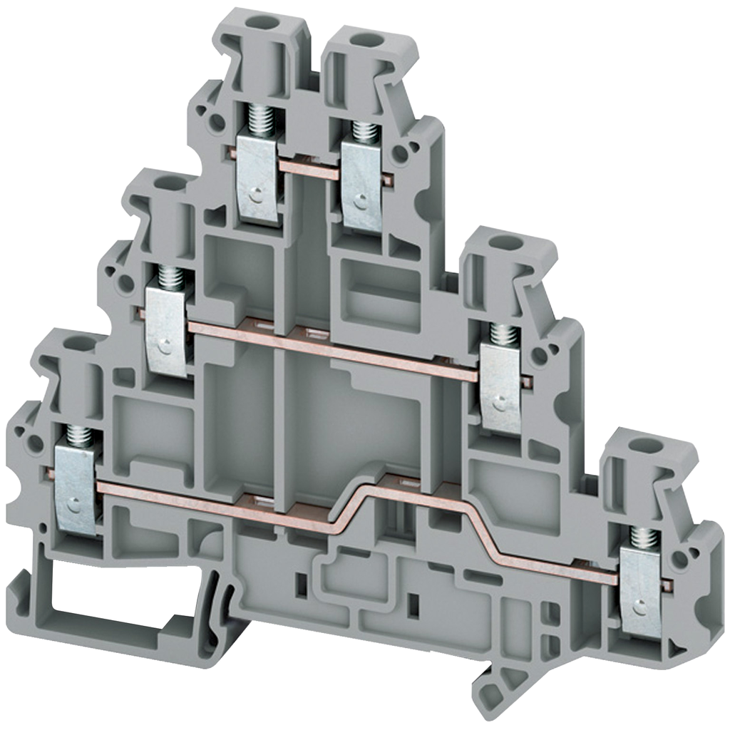 NSYTRV26T – Terminal block, Linergy TR, grey, 2.5mm2, 3 levels connected, 6 points, set of 10
