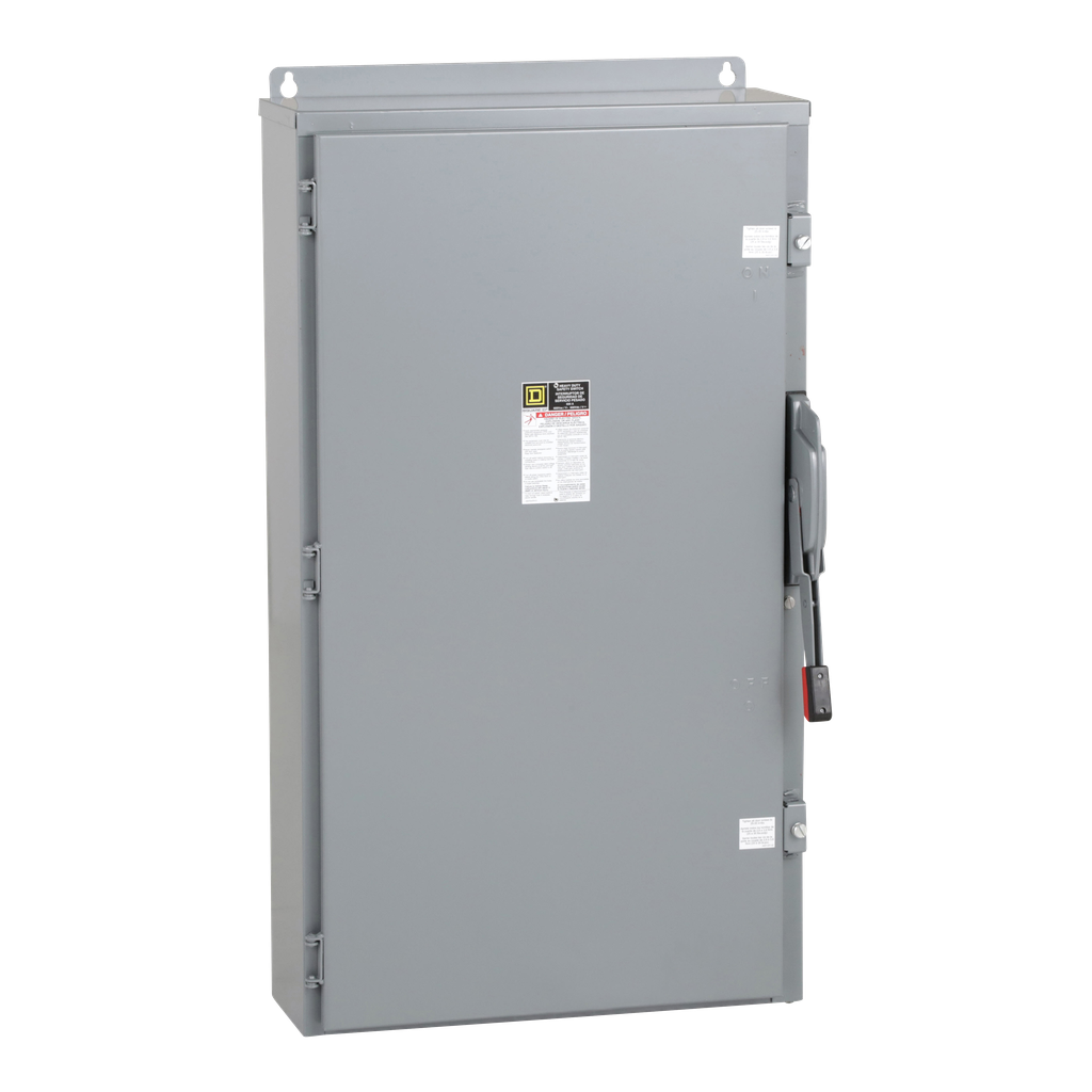 HU366AWK – Safety switch, heavy duty, non fusible, 600A, 3 pole, 500hp, 600VAC/DC, NEMA 12