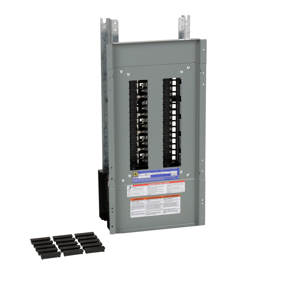 NQ430L1 – Panelboard interior, NQ, main lugs, 100A, Al bus, 30 pole spaces, 3 phase, 4 wire, 240VAC, 48VDC