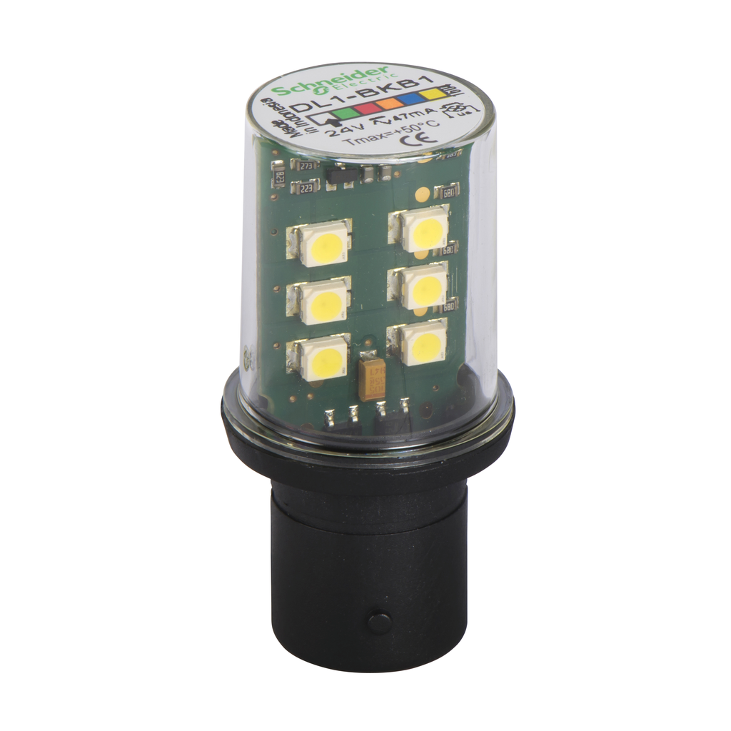 DL1BKB1 – LED bulb, Harmony XVB, BA15d, white, flashing signaling type, 24V AC