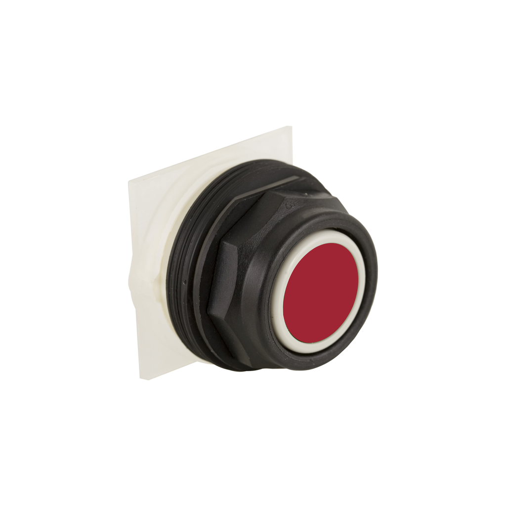 9001SKR1RH6 – Push-button, Harmony 9001SK, plastic, flush, red, 30mm, spring return, 1 NC