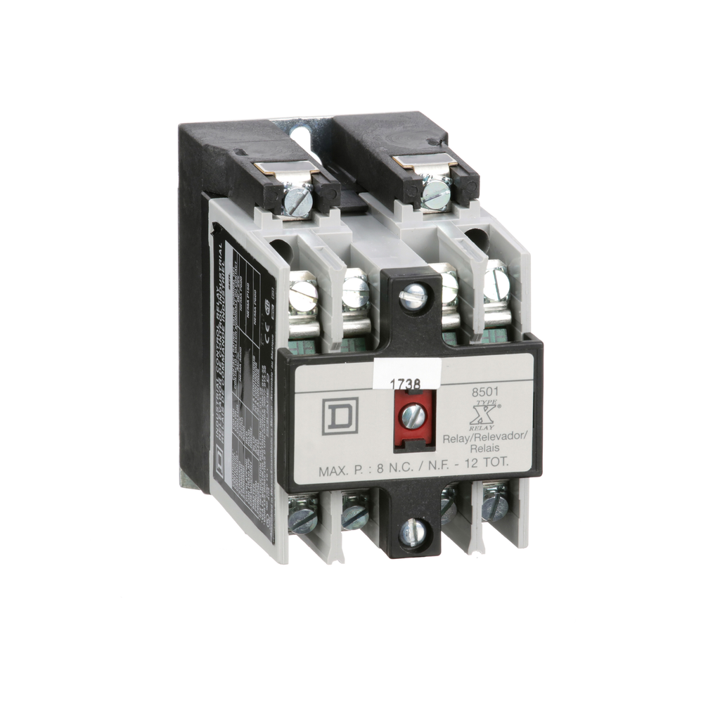 Mayer-DDS-NEMA Control Relay, Type X, machine tool, 10A resistive at 600 VAC, 4 normally open contacts, 277 VAC 60 Hz coil-1