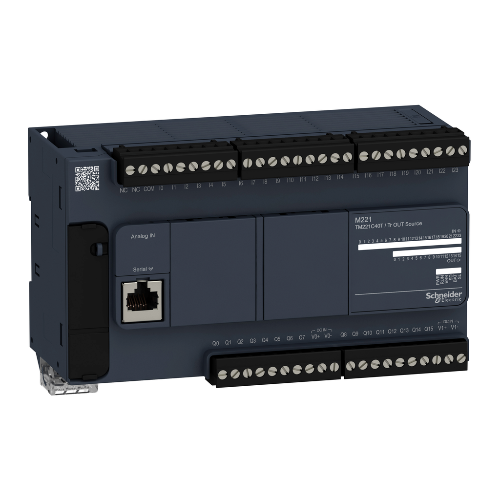 TM221C40T – logic controller, Modicon M221, 40 IO, transistor, PNP