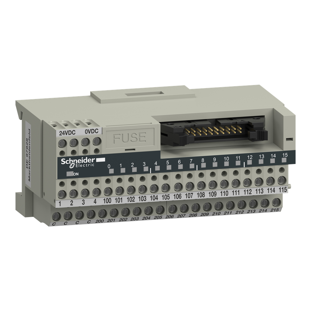 ABE7H16C21 – passive connection sub-base ABE7 – 16 inputs or outputs – Led