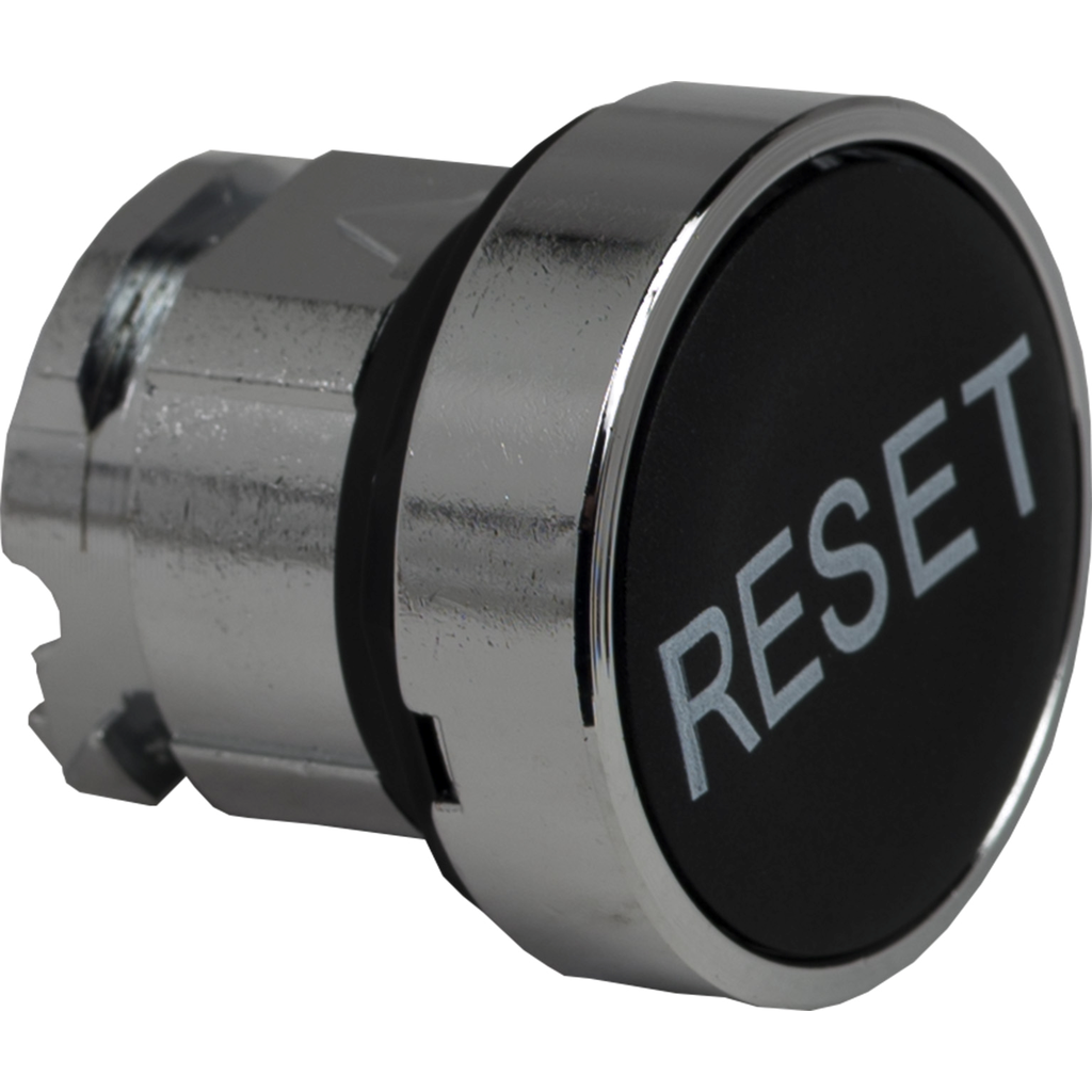 ZB4BA222 – Head for non illuminated push button, Harmony XB4, metal, flush, 22mm, spring return, marked RESET
