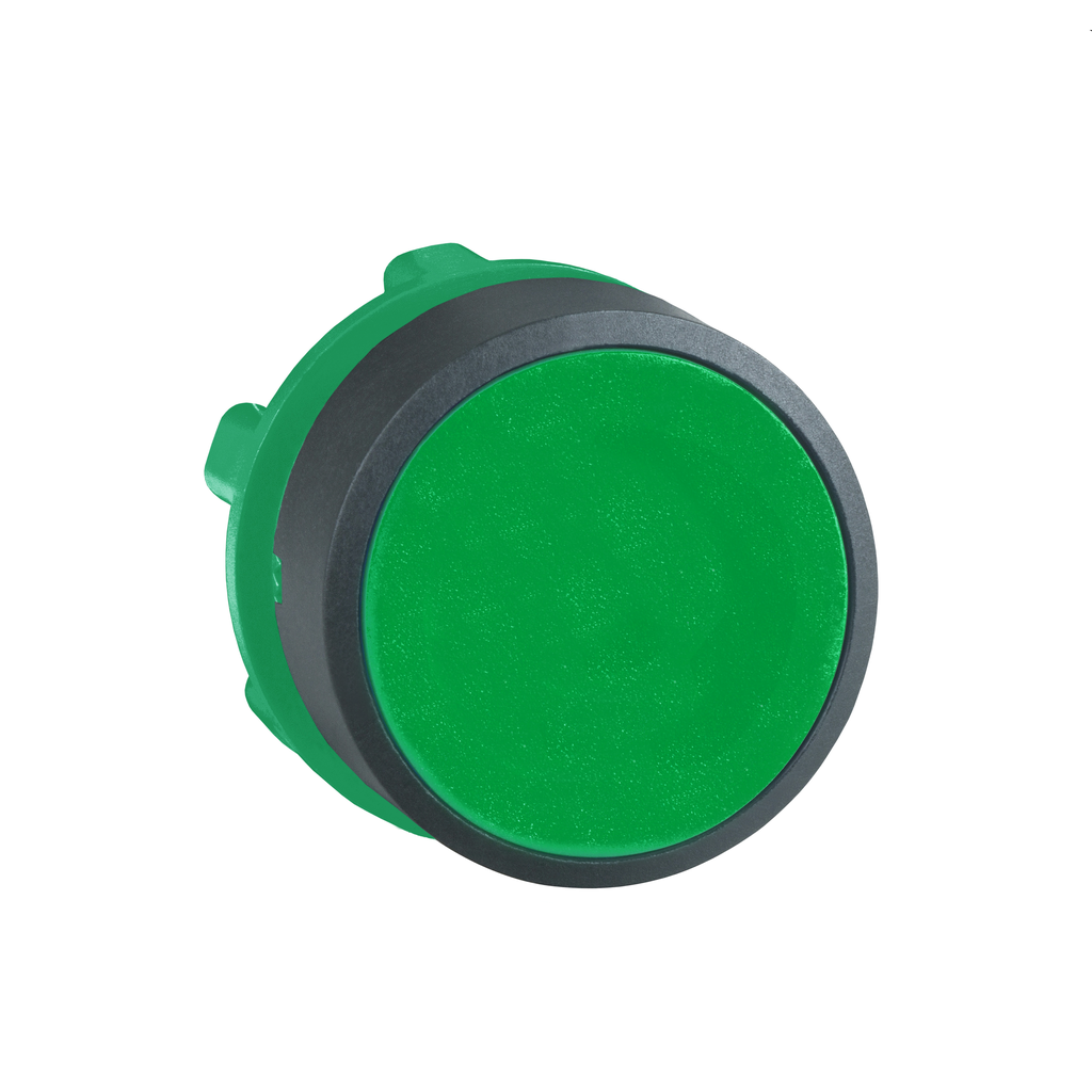 ZB5AA3 – Head for non illuminated push button, Harmony XB5, plastic, flush, green, 22mm, spring return, unmarked
