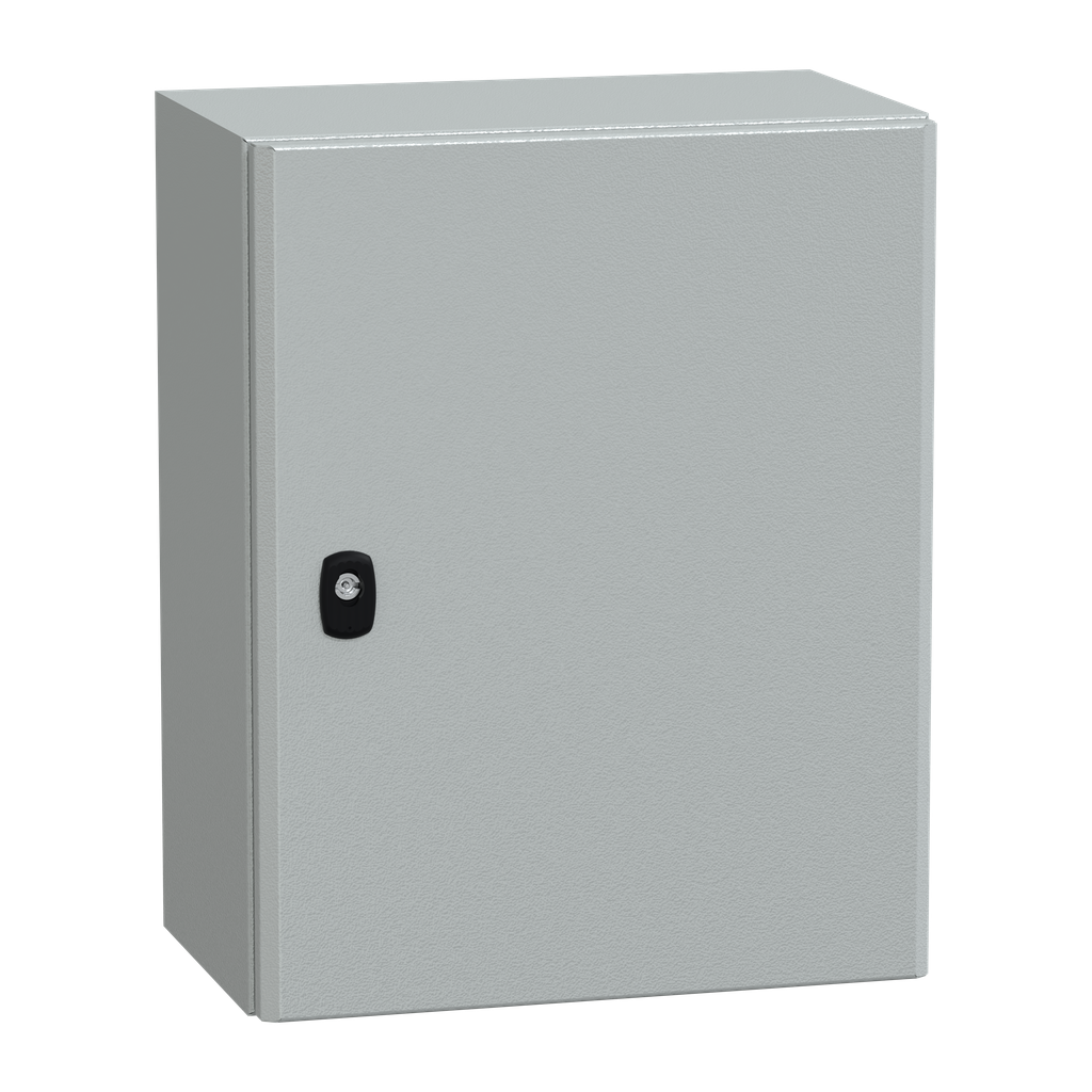 NSYS3D5425 – Wall mounted steel enclosure, PanelSeT S3D, plain door, without mounting plate, 500x400x250mm, IP66, IK10