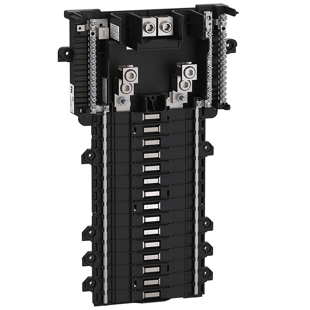 QON130L200PDL – Load center accessory, QO, mounting base, 1 phase, 30 spaces, 200A main lugs, PoN, double lugs, OEM