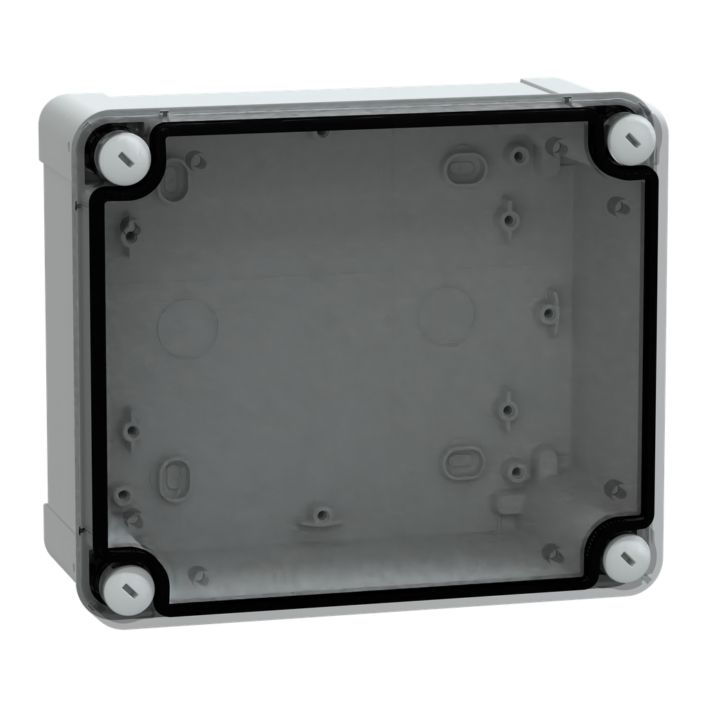 NSYTBP19168T – PC box IP66 IK08 RAL7035 Int.H175W150D80 Ext.H193W164D87 Transp.cover H20