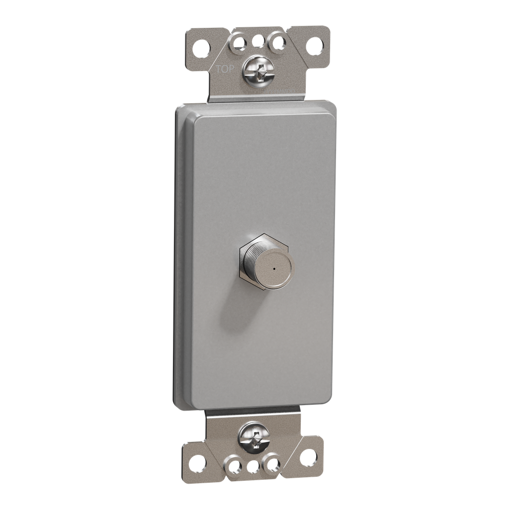 SQR87C01GY – TV socket, X Series, CATV, F connector, 1 gang, gray, matte finish