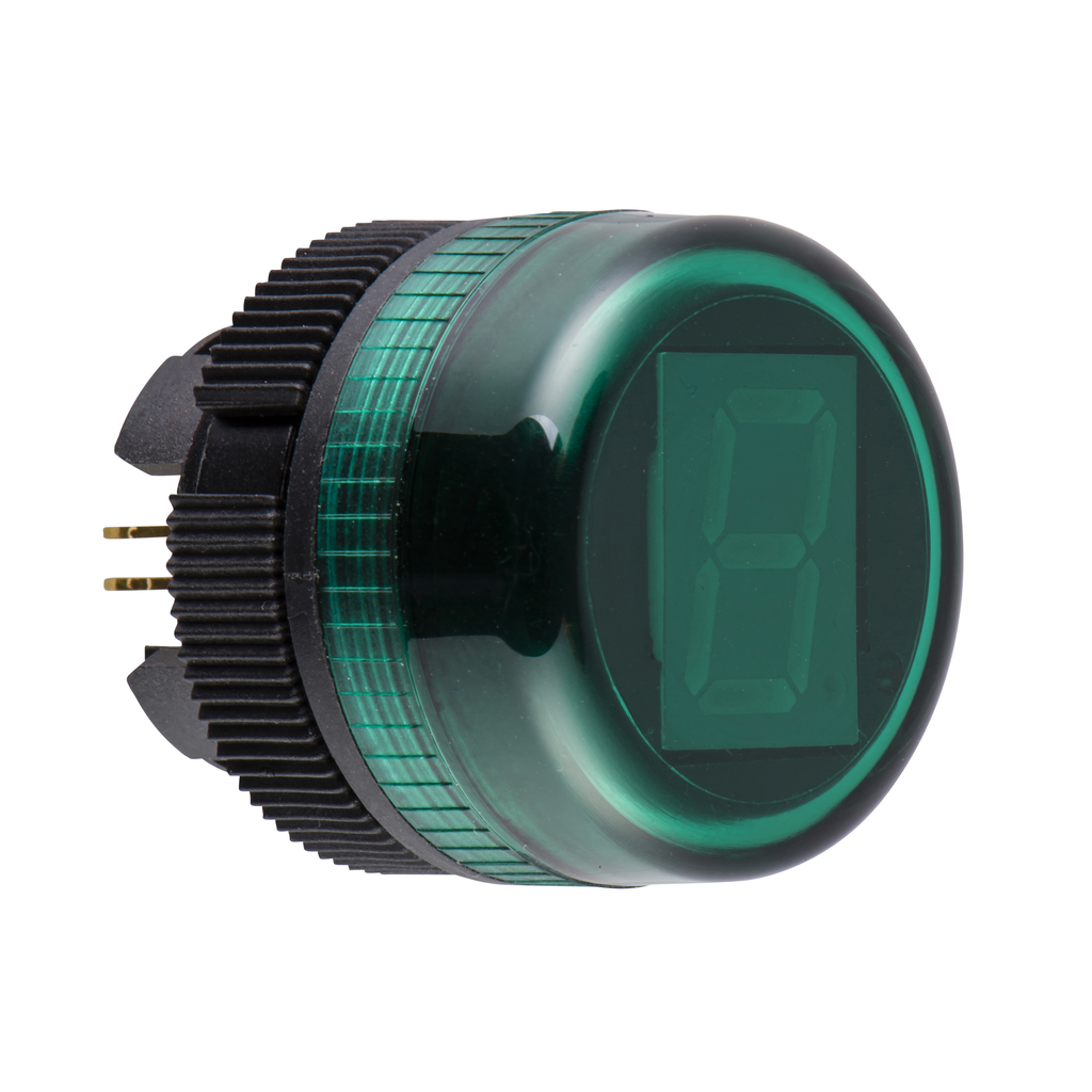ZA2VA03 – Digital display head, Harmony XB5, 22mm, plastic, green, 7 segments LED   decimal point, 24V DC