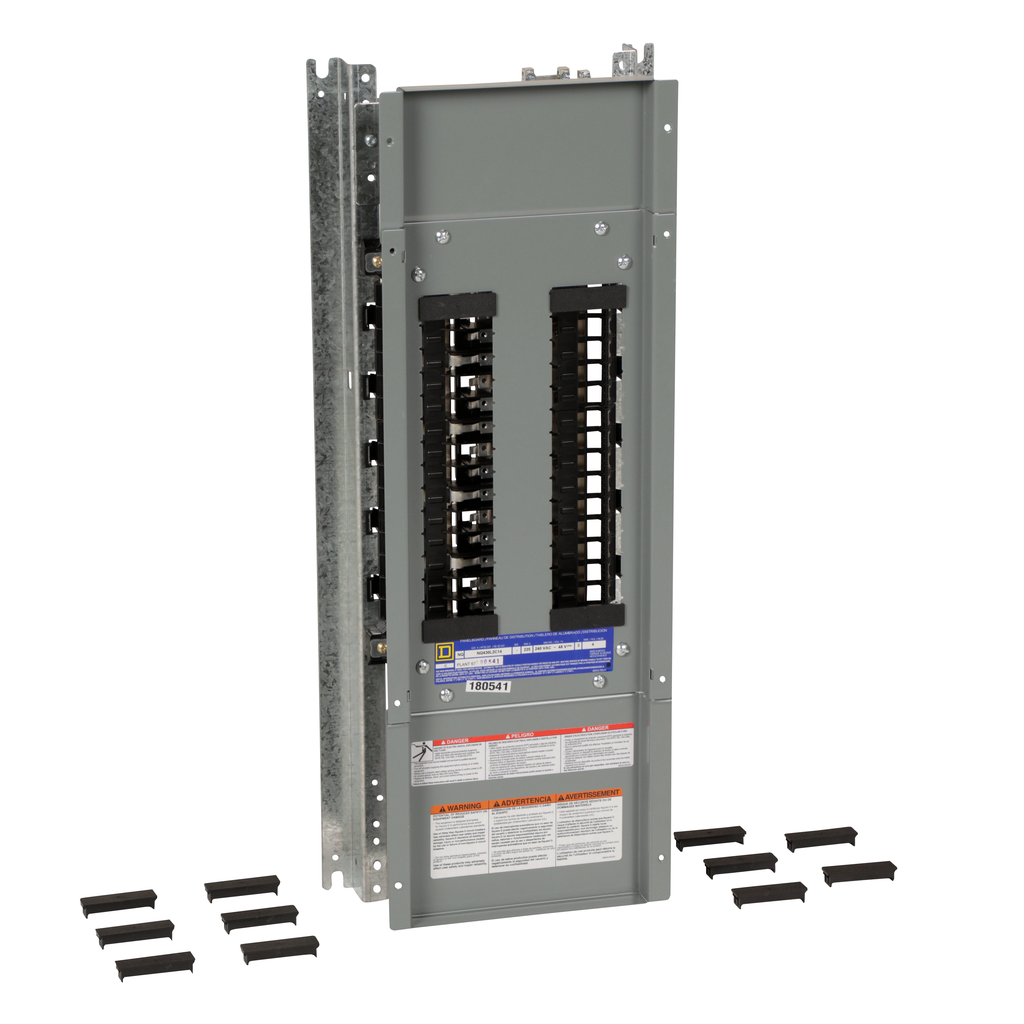 NQ430L2C14 – Panelboard interior, NQ, main lugs, 225A, Cu bus, 30 pole spaces, 3 phase, 4 wire, 240 VAC, 48 VDC, 14 in