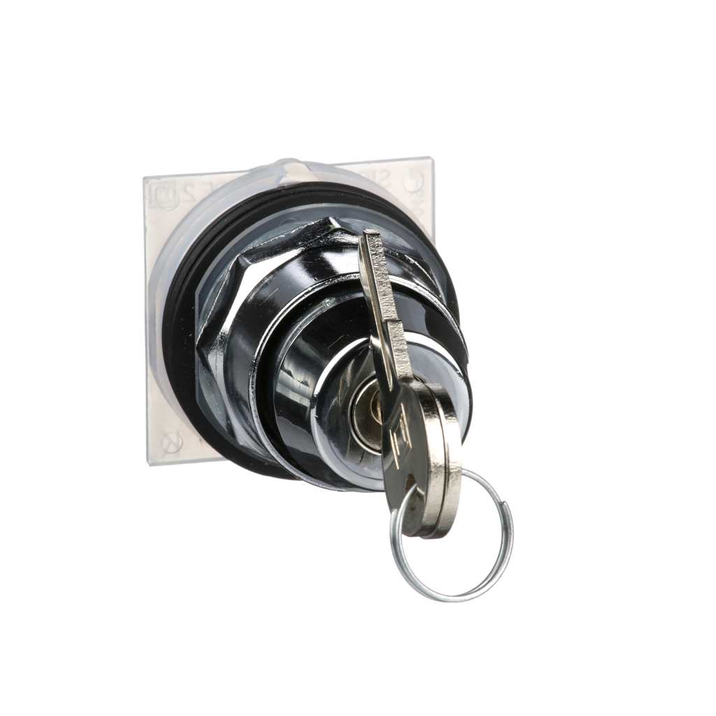 9001KS43K10 – 30mm Push Button, Type K, keyed selector switch, 3 position, C cam, key withdrawal in any position