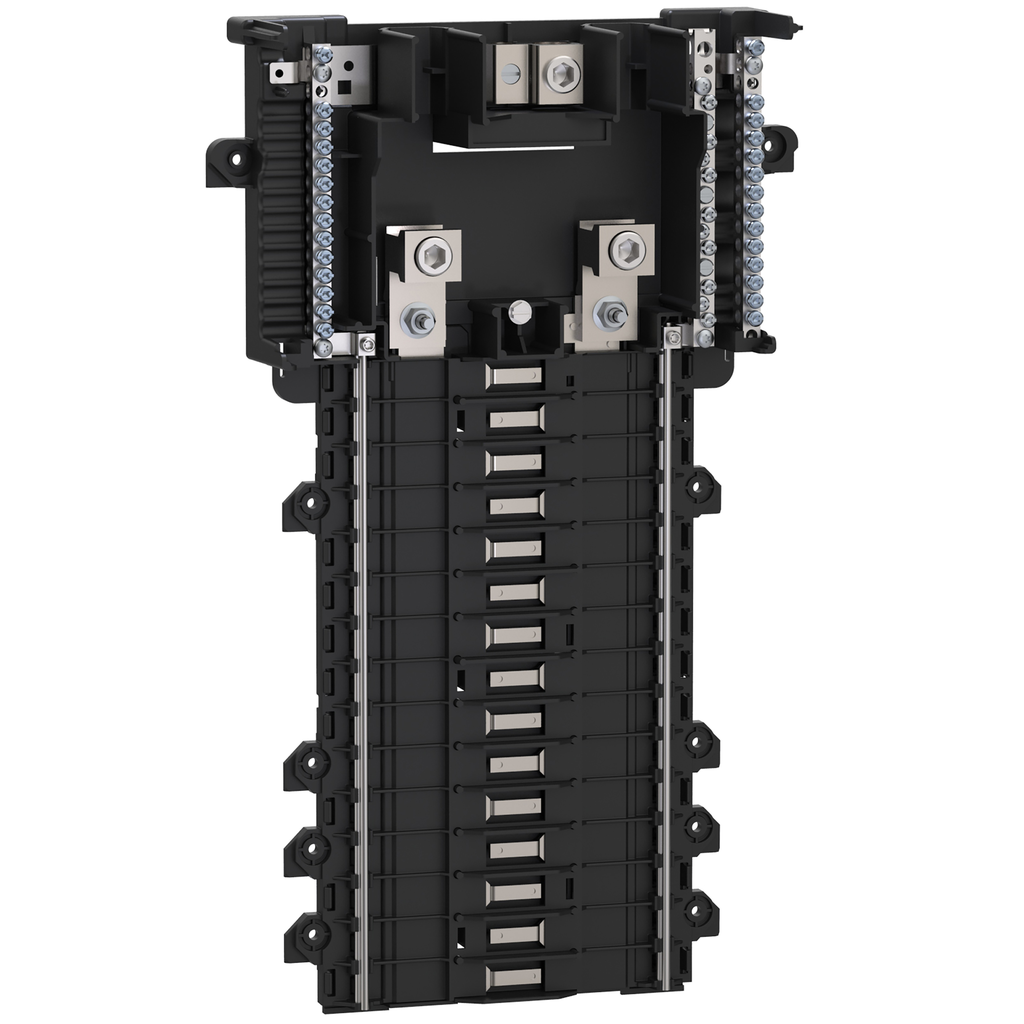 QON130L200PI – Load center interior, QO, mounting base, 1 phase, 30 spaces, 200A main lugs, PoN, OEM, neutral busbar