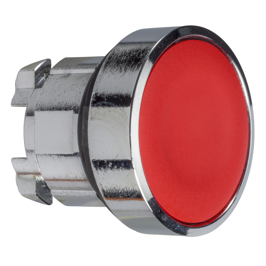 ZB4BH04 – Head for non illuminated push button, Harmony XB4, metal, red, flush, 22mm, push push, unmarked