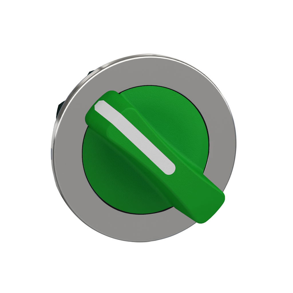 ZB4FD203 – Head for selector switch, Harmony XB4, flush mounted green 2 position stay put
