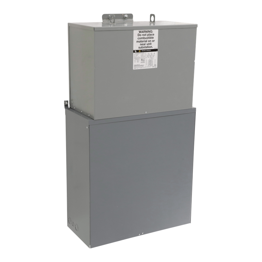 MPZB30T2F – Unit substation, Mini Power-Zone, bolt on, 30kVA, 3 phase, 480V primary, 208Y/120V secondary, 18kA, CC
