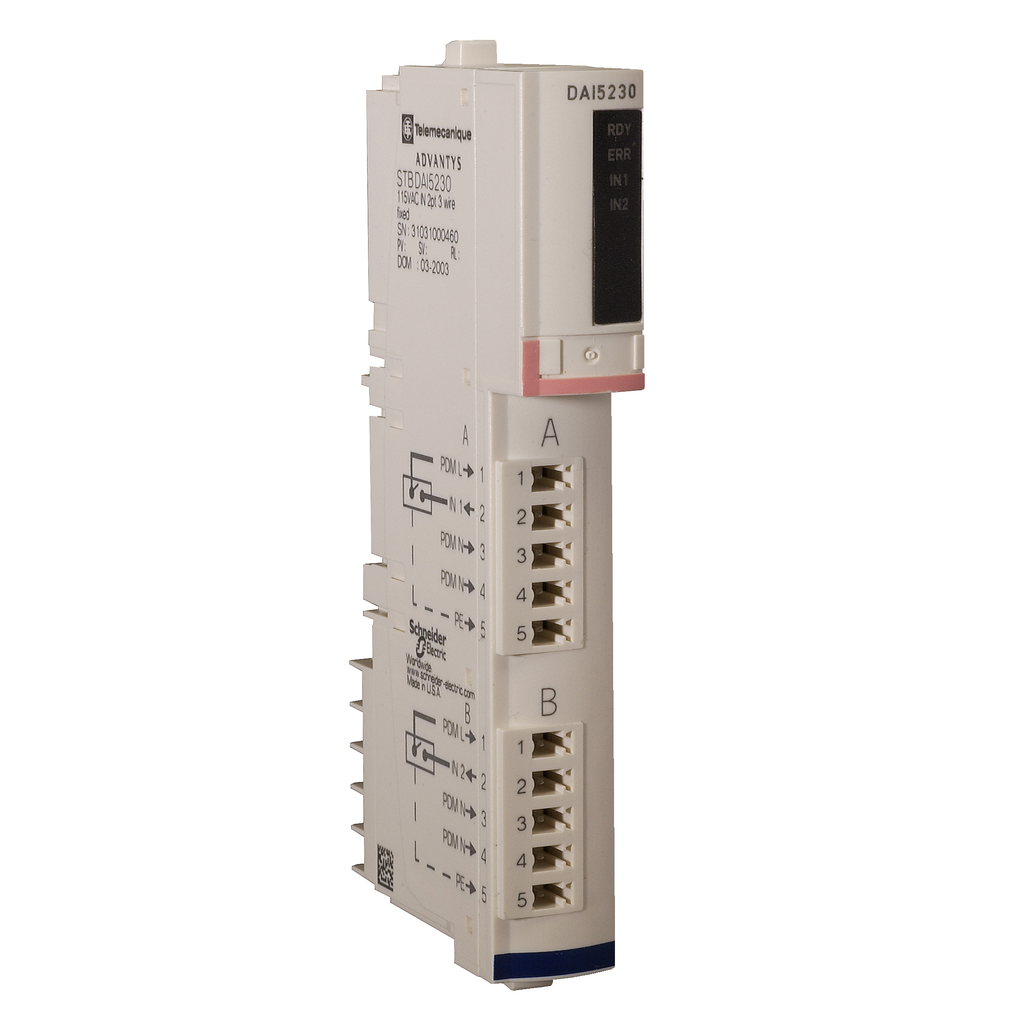 STBDAI5230K – standard digital input kit – Modicon STB – 115 V AC – 2 I