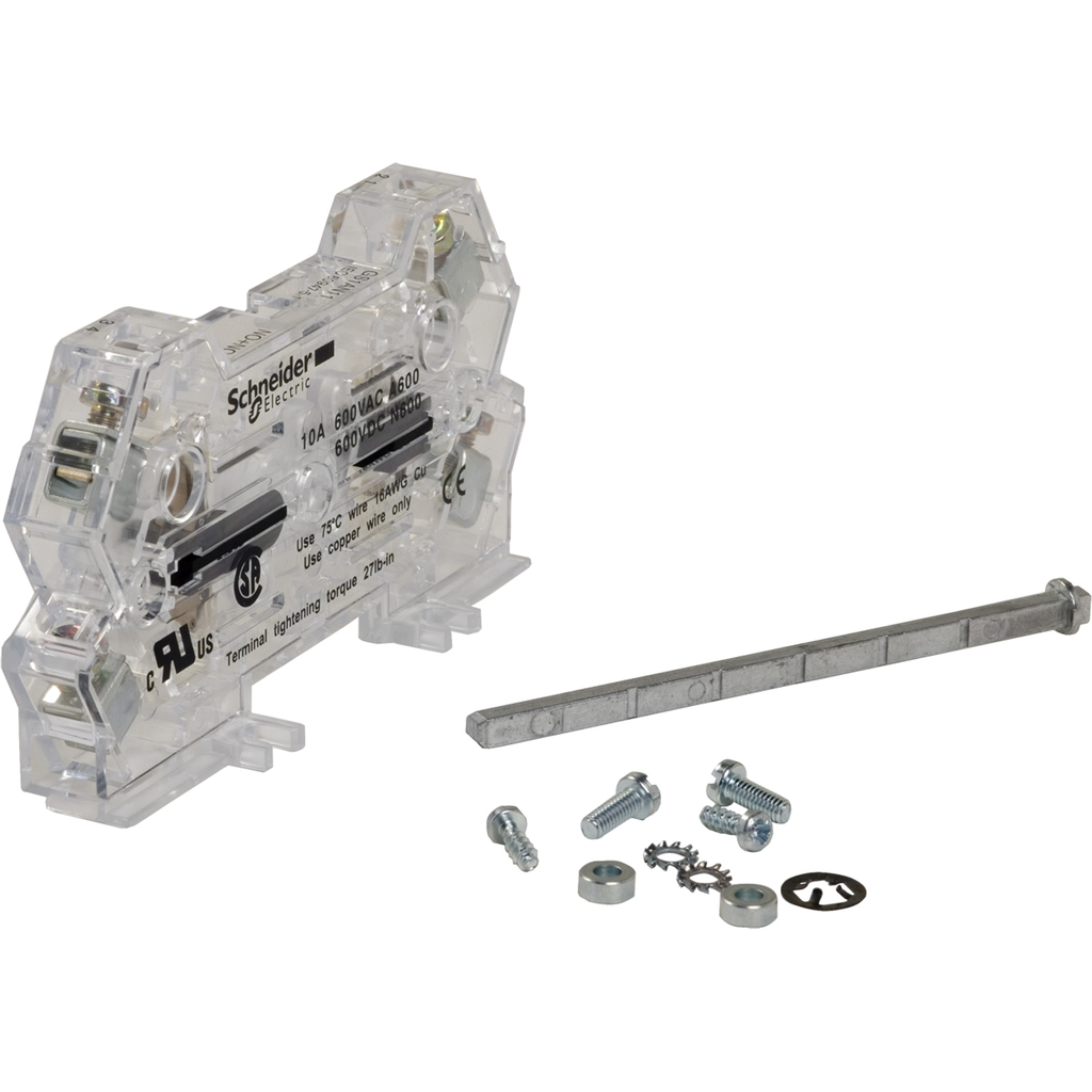 GS1AN11 – Auxiliary contacts, TeSys GS, 1NC 1NO, instantaneous, left side mounting, for GS1 and GS2 with front/right handle