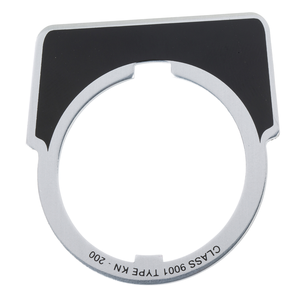9001KN200 – 30mm push button, Type K, blank black aluminum legend plate