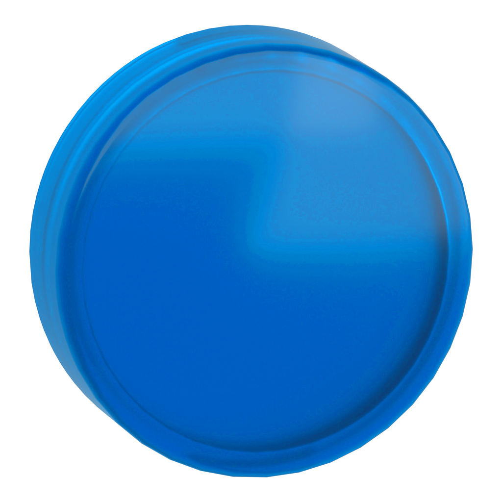 ZBV0163 – Head for pilot light, Harmony XB4, Harmony XB5, blue, 22mm, universal LED, plain lens, unmarked