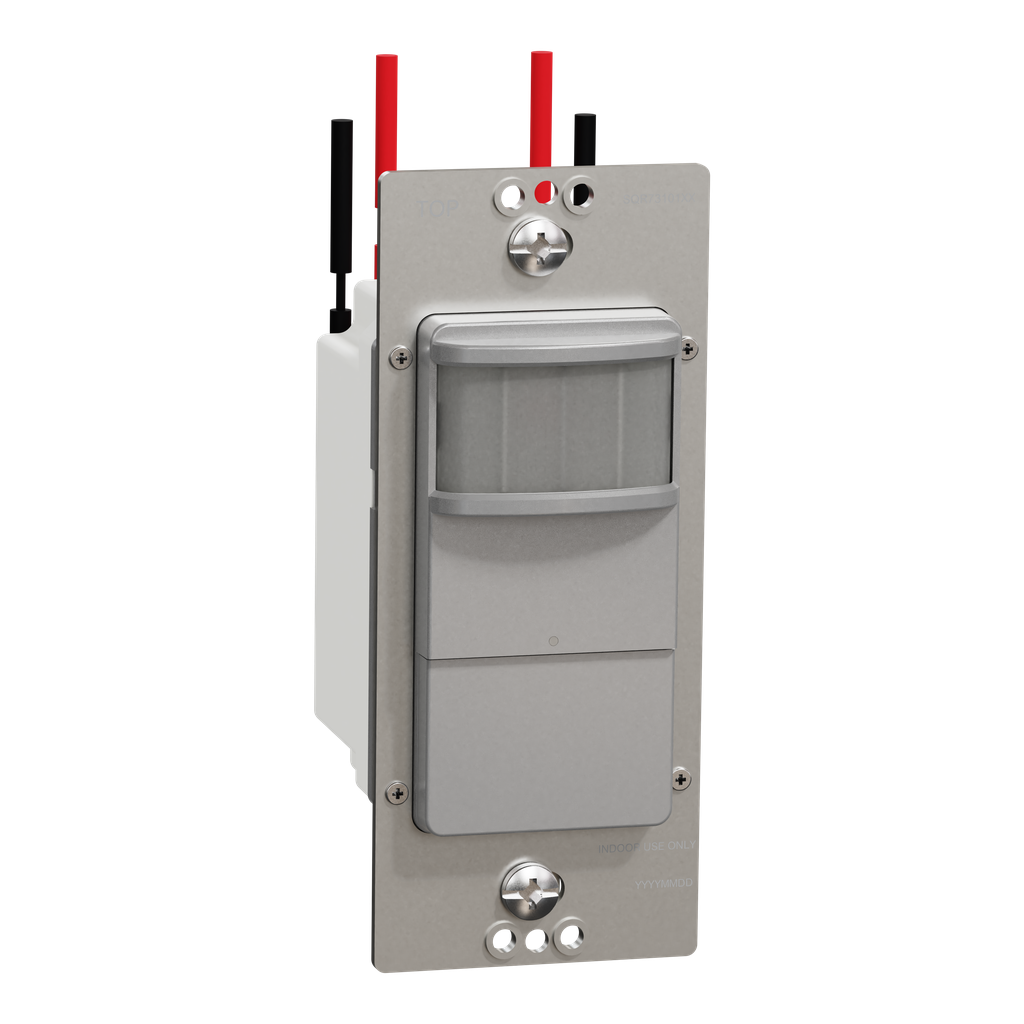 SQR73101GY – Occupancy sensor, X Series, PIR, single pole, 1 way, gray, matte finish