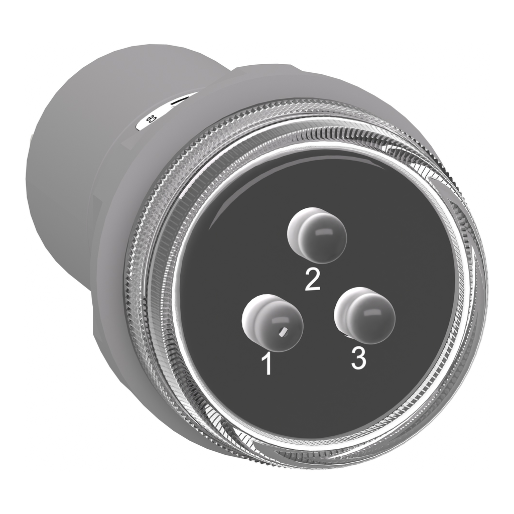 XB5EV57K4 – Monolithic pilot light, Harmony XB5, 3 phases Voltage, indicator with 3 LED, red, green, yellow, 400V AC