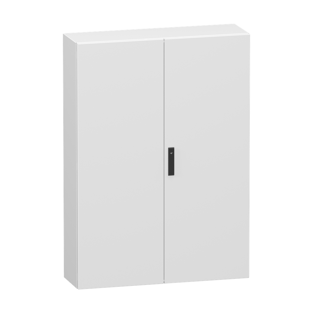 NSYCRN1410300D – Double plain steel door, PanelSeT CRN, without mounting plate, 1400x1000x300mm, IP55, IK10, RAL7035