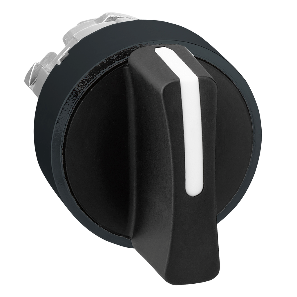 ZB4BD37 – Head for selector switch, Harmony XB4, black metal, black, 22mm, 3 positions, stay put