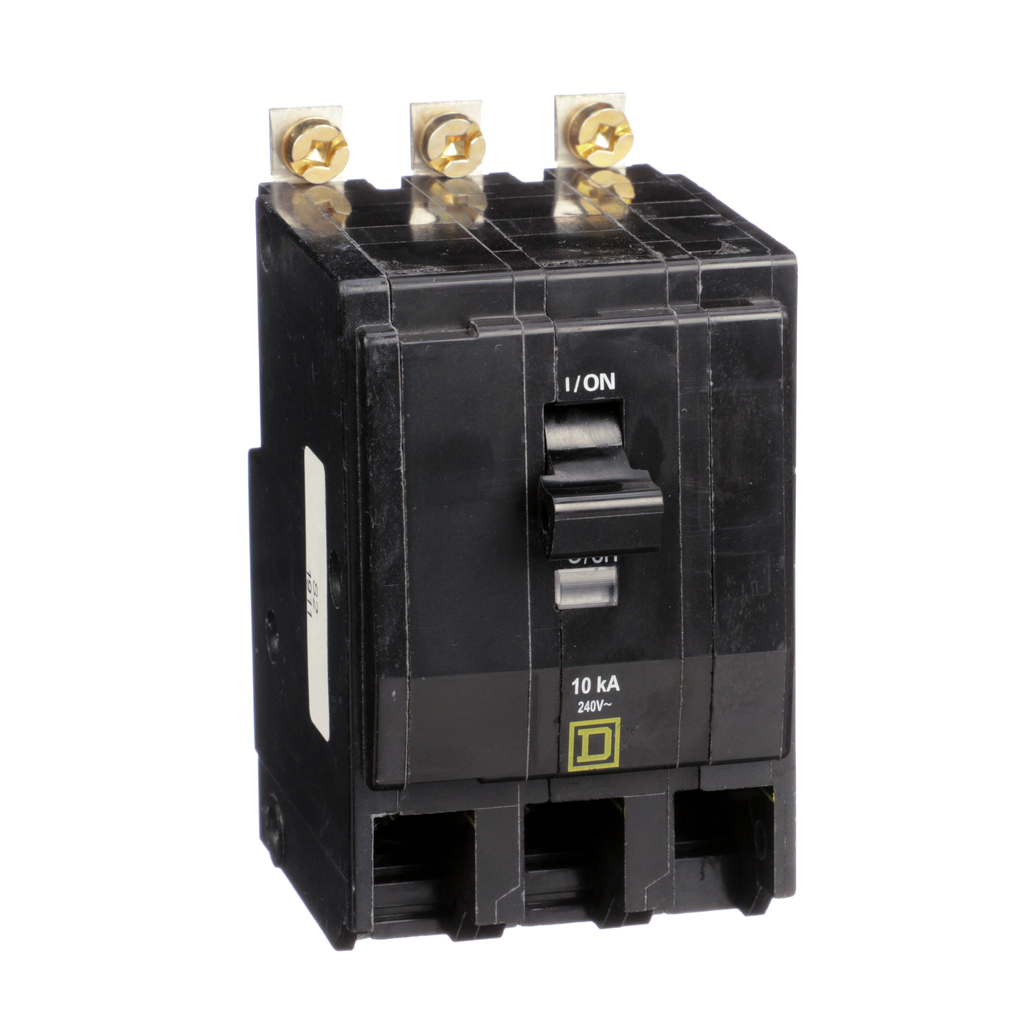 QOB3705273 – Mini circuit breaker, QO, 70A, 3 pole, 120/240VAC, 10kA, bolt on, ring
