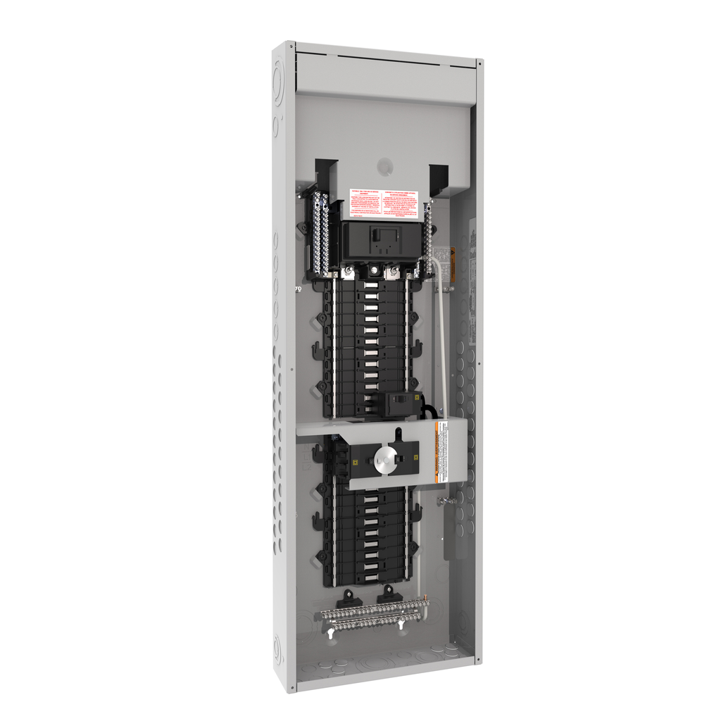 QOGP3P604436200P – Generator panel, QO, 1 phase, 40 spaces, 80 circuits, 200A main breaker, PoN, NEMA1, cover with door, CSA