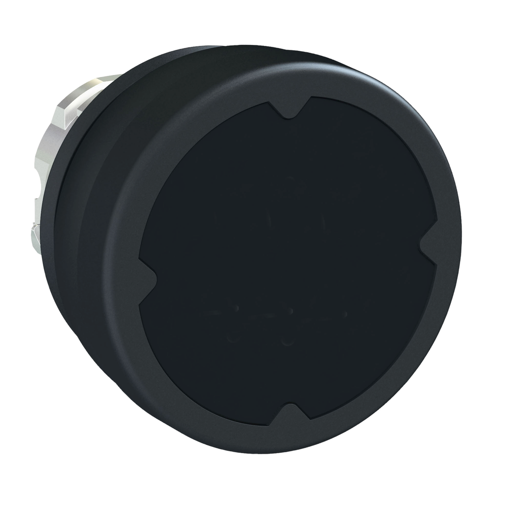 ZB4BC280 – Head for illuminated push button, Harmony XB4, metal, black flush, 22mm, spring return, unmarked