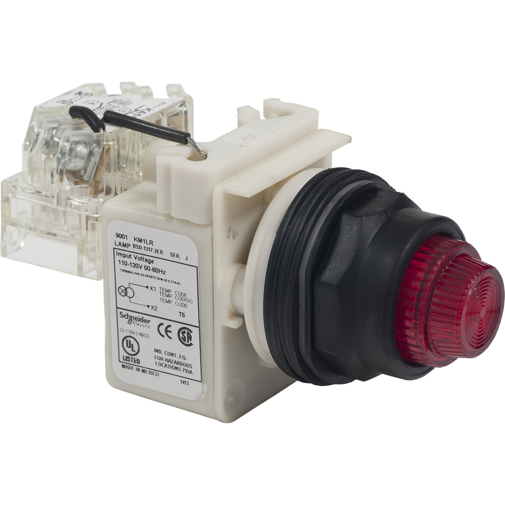 Mayer-DDS-Selector switch, Harmony 9001SK, plastic, long handle, black, 30mm, 3 positions, return both sides to center, 1 C/O-1