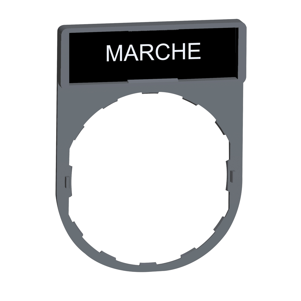ZBY2103C0 – legend holder with marche marking color plated grey