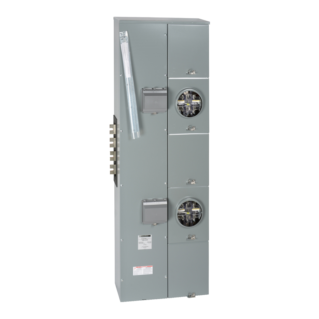 Product image for Square D EZML332400 240/120 VAC Delta 208 Star/120 VAC 400 Amp 3-Phase 4-Wire Ringless Meter Center Branch Unit