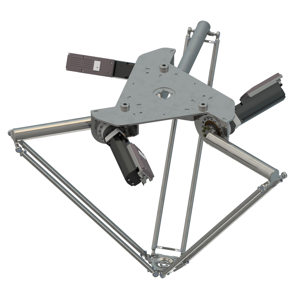 VRKP4L0FNC00000 – Delta 3 robot, P4, 3-5 axis, 15 kg permissible load, 0-1200 mm working envelop