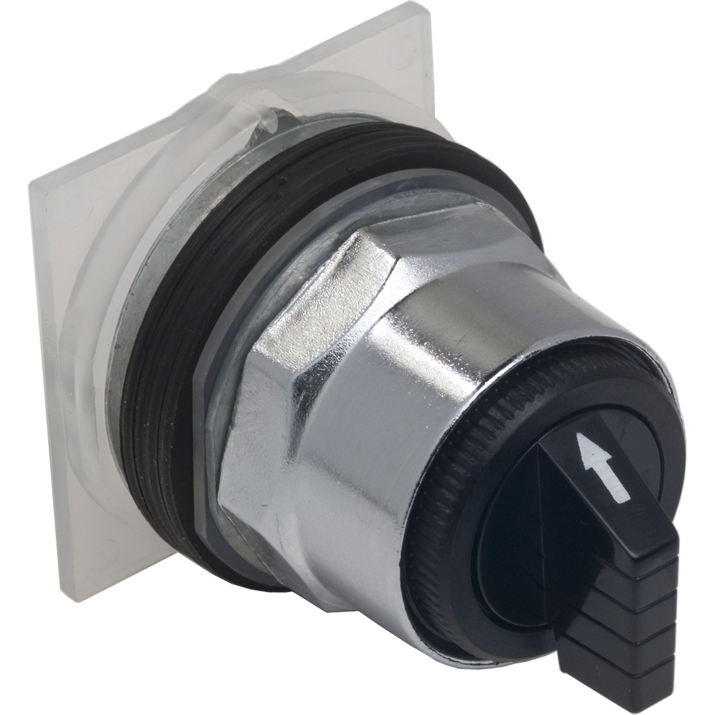 Mayer-DDS-Head for selector switch, Harmony 9001K, metal, standard handle, black, 30mm, 3 positions, stay put-1