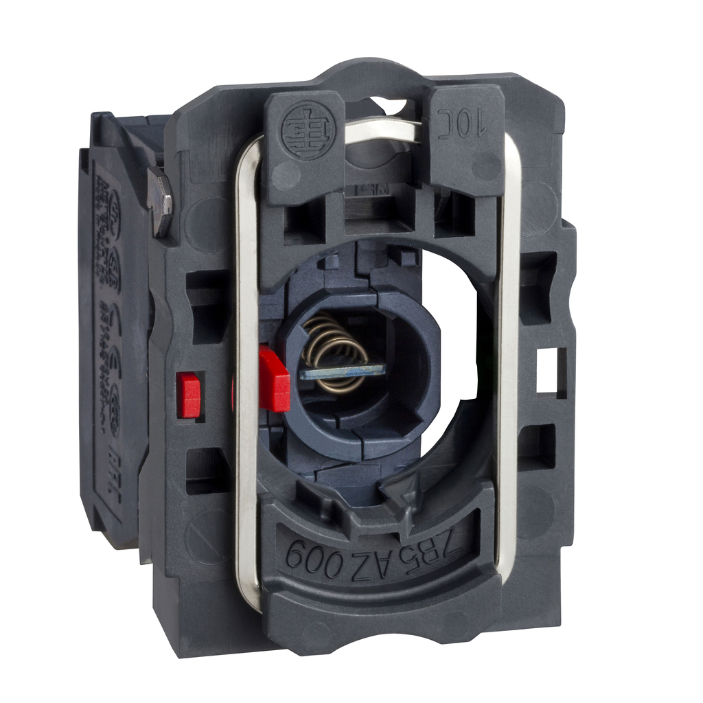 ZB5AW062 – Complete body/contact assembly and light block, Harmony XB5, XB4, with body/fixing collar, BA9s bulb, 250V, 1NC